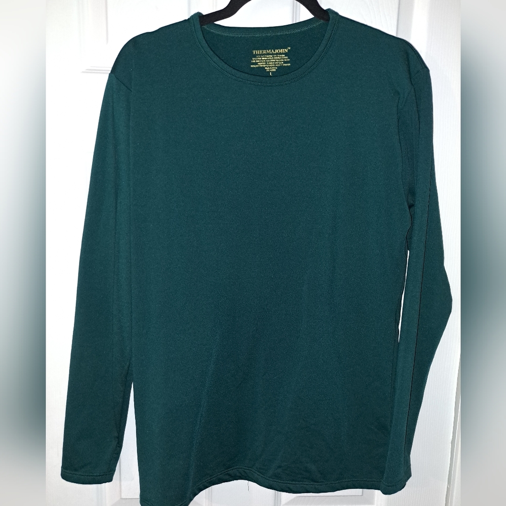 THERMAJOHN blouse for women with long sleeves in green size L
